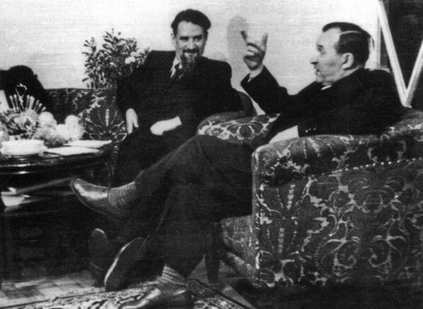 И.В. Курчатов и Е.П. Славский